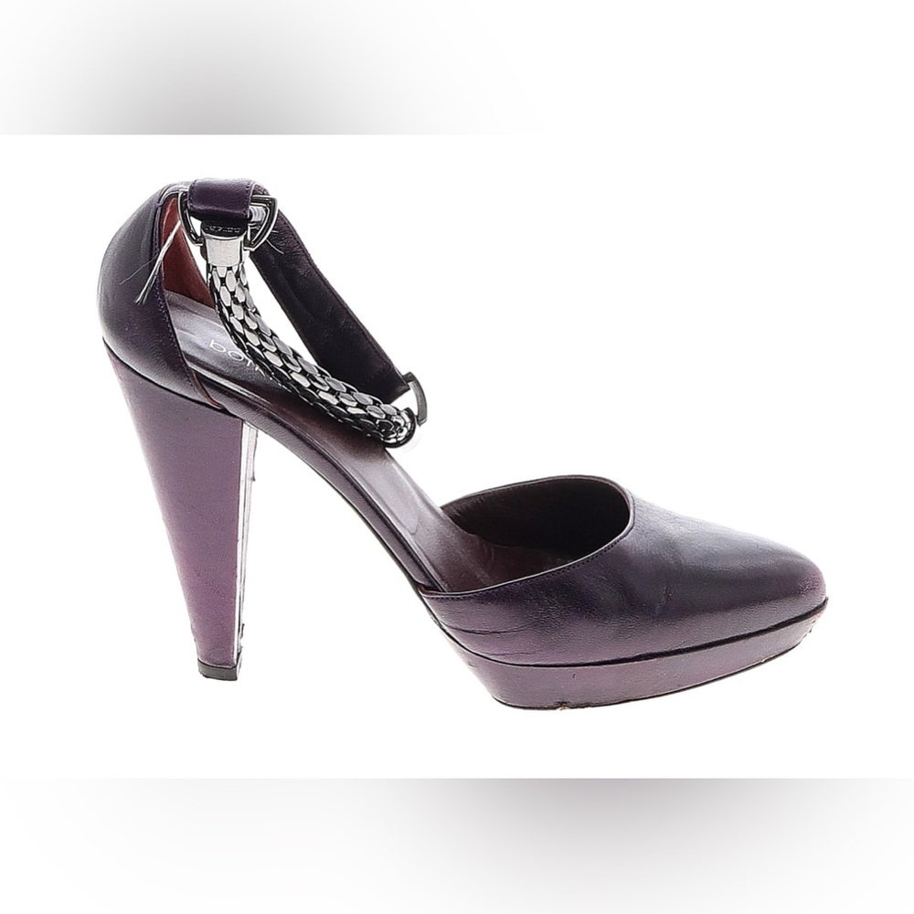 Botkier Edgy Metallic chain strap Purple Stiletto pumps, size 7
